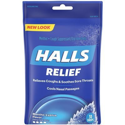 Halls Relief Mentho-lyptus Flavor Cough Drops 30ct