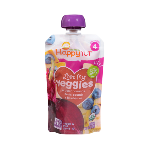 Happy Tot Stage 4 Organic Bananas Beets Squash & Blueberries Baby Food Pouch 4.22oz