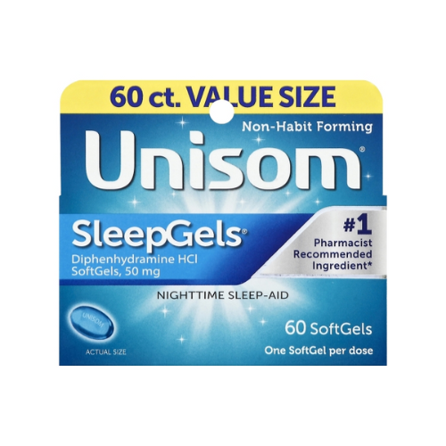 Unisom SleepGels Nighttime Sleep-aid Diphenhydramine HCI 60ct SoftGels