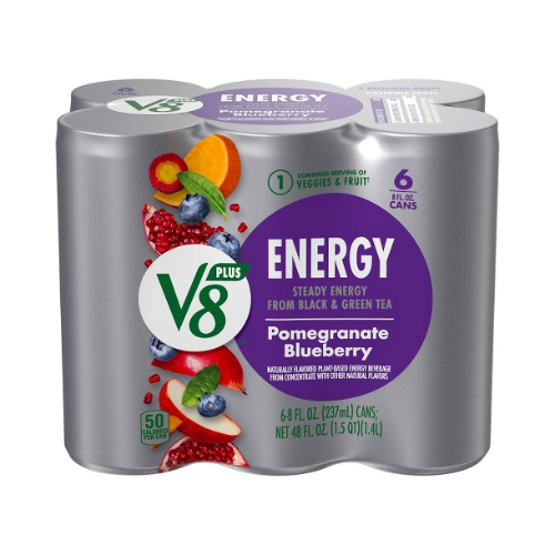 V8 +ENERGY Pomegranate Blueberry Energy Drink 8fl oz x 6pk