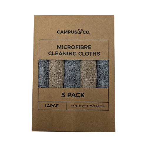 Campus&Co Microfibre Cleaning Cloths 20x28cm 5pk