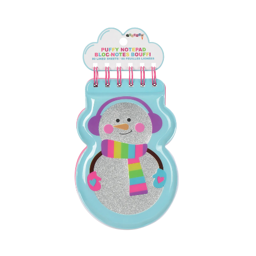 Snowman Puffy Notebook