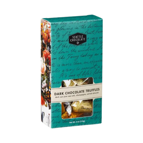 Seattle Chocolate Dark Chocolate Truffle Window Box - 4oz