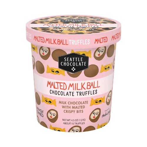 Seattle Chocolate Malted Milk Ball Truffle Pint - 4.5oz