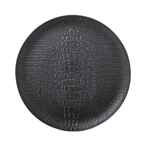 Black Round Platter 13"