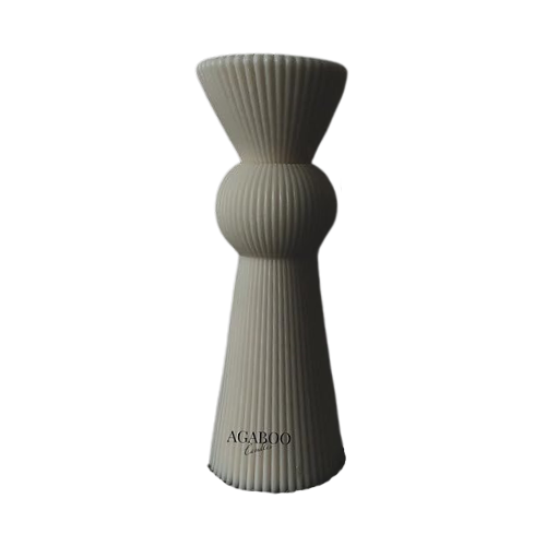 Roman Ribbed Pillar Candle / Small