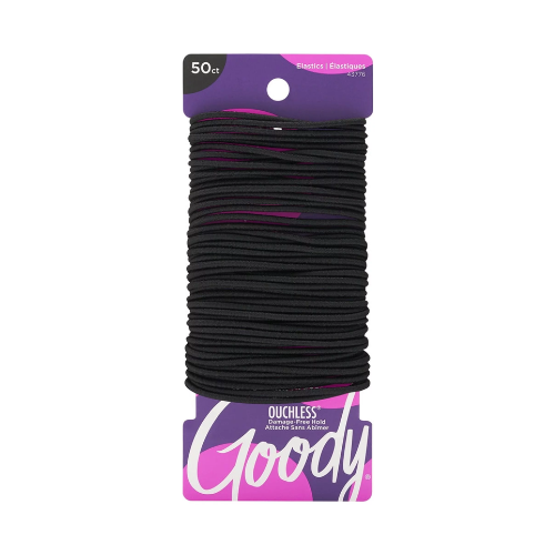 Goody Ouchless 2mm Lg Thin, 50 Ct Black