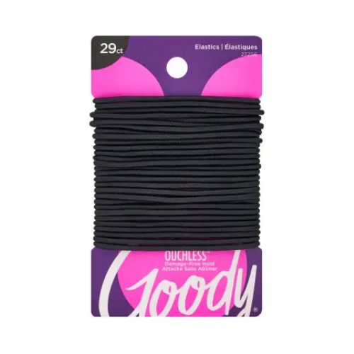 Goody Womens Ouchless Black 2mm Elastics, 20 Ct