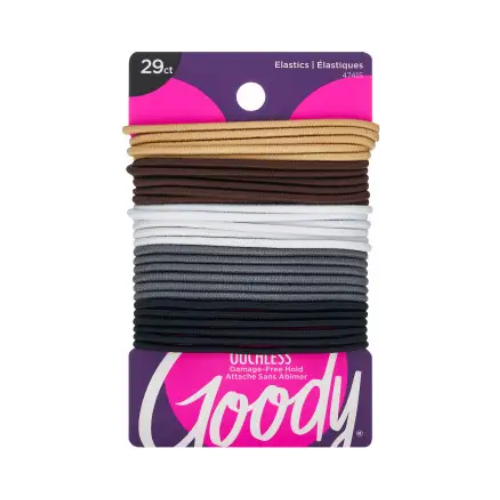 Goody Womens Ouchless Neutral 2mm Elastics, 29ct