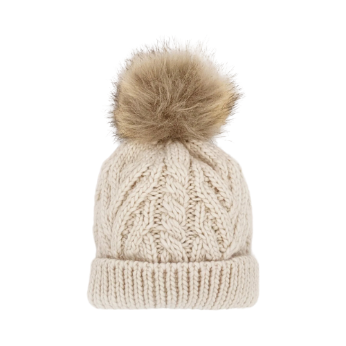 Huggalugs Pop Beanie Natural Large (2-6Y)