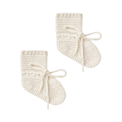 Knit Booties Natural