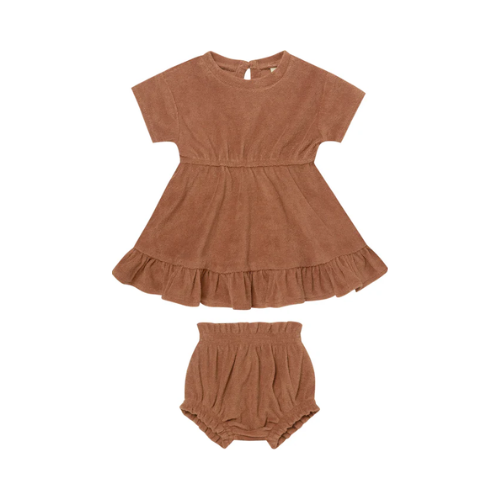 Quincy Mae Amber Terry Dress Set 12-18mth