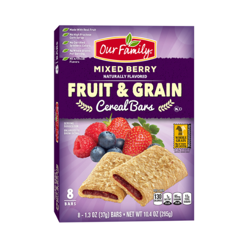 Our Family Mixed Berry Fruit & Grain Cereal Bars