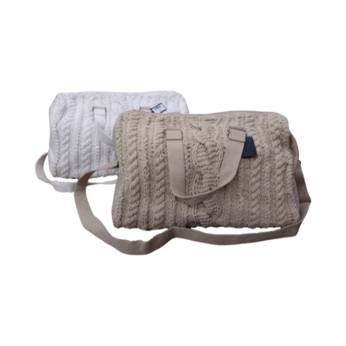 Panache Woven Cable Knit Duffel Bag