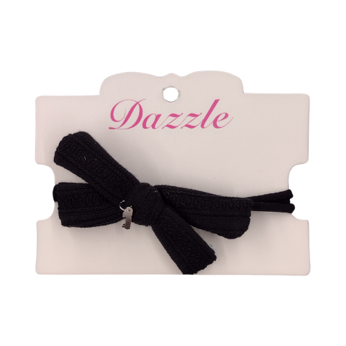 Knit Bow Headband Black