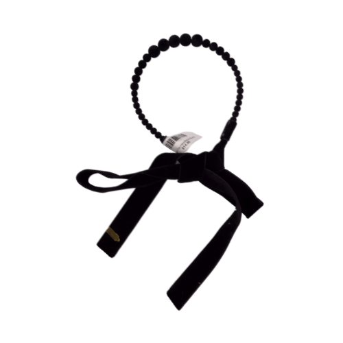 Pearl Tie Headband Black