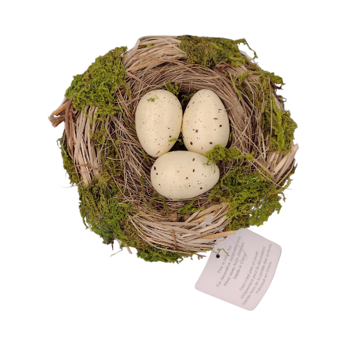 Nest with Bird Eggs Decor