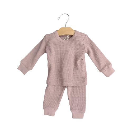 Quincy Mae Waffle Top and Pant Set 3-6M