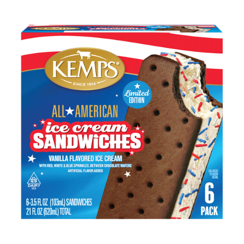 Kemps All American Ice Cream Sandwiches 21fl oz