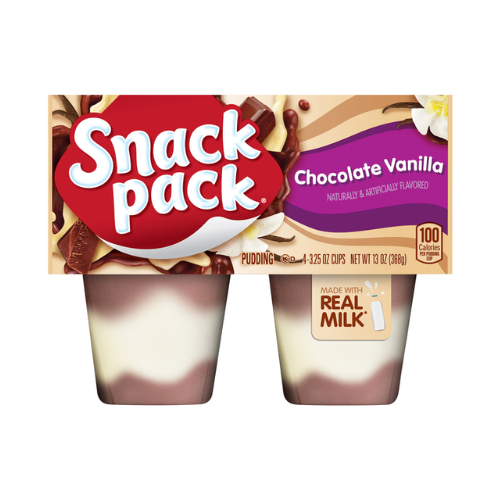 Snack Pack Chocolate Vanilla Pudding Cups 4pk