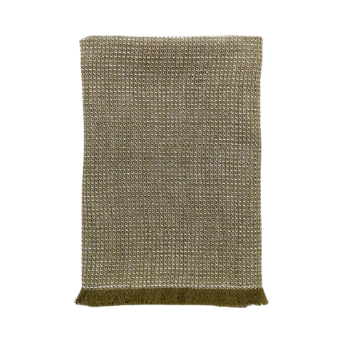 Tea Towel Khaki with Fringe