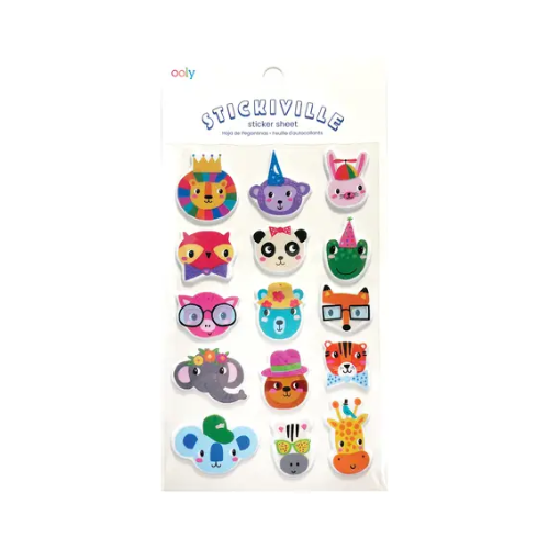 Stickiville Party Animals Puffy Stickers