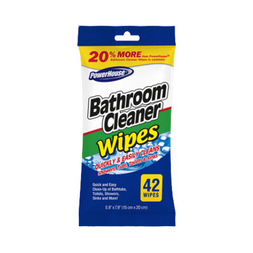 Powerhouse Bathroom Cleaner Wipes 42ct