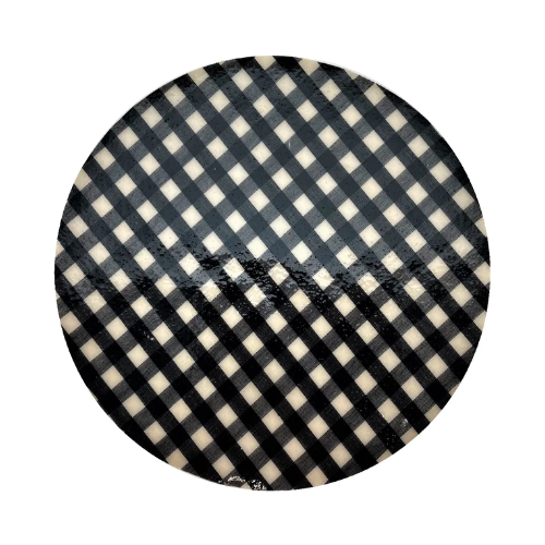 Black/Tan Gingham 8" Trivet