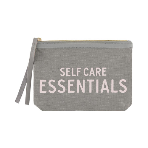 Grey Canvas Pouch Self Care Essentials