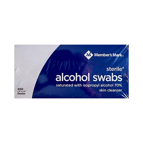 Member's Mark Alcohol Swabs 70% 400 Swabs