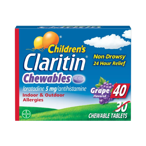 Children's Claritin 5mg 24Hr Grape Chewables 40ct