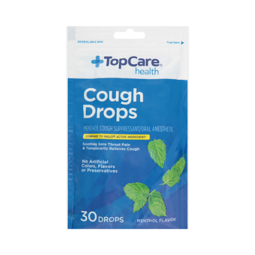 TopCare Mentho Flavored Cough Drops 30ct