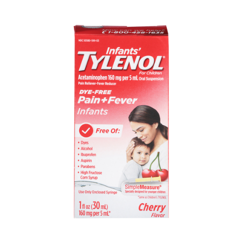 Tylenol Infants Pain + Fever Dyefree Cherry 1oz