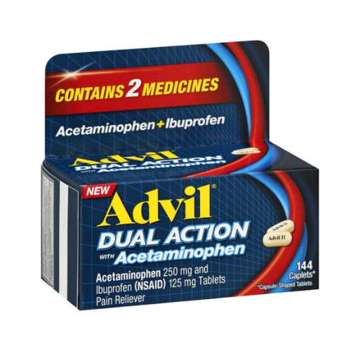 Advil Dual Action Coated Caplets 144ct