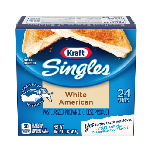 Kraft White American Cheese Slices 24ct