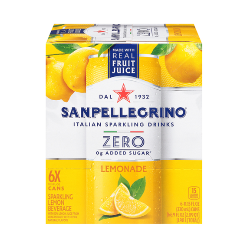 San Pellegrino Zero Lemonade 11.15fl oz x 6pk