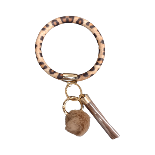 Bangle Key Chain w/ Pom