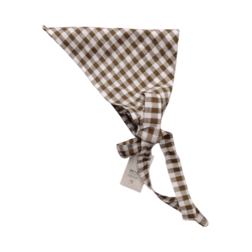 M + C Child Scarf, Olive Gingham