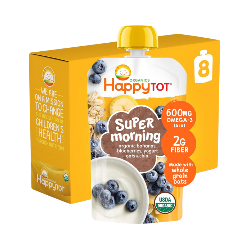 Happy Tot Banana Blueberry Yogurt Oat Baby Food 4oz x8