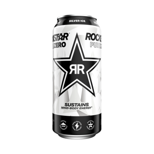 Rockstar Pure Zero Silver Ice Energy Drink 16fl oz