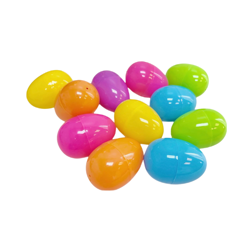 GiftExpress Hinged Plastic Bright Easter Egg Assortment 50ct