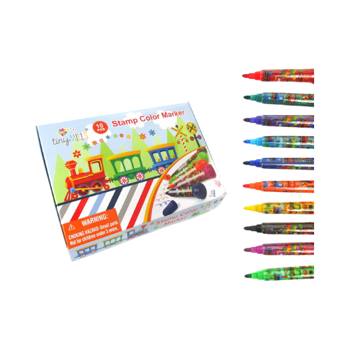 Train stamp marker set