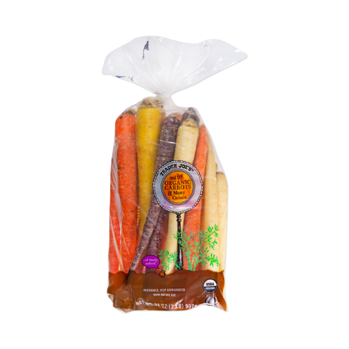 Organic Carrots of Many Colors Cut and Peeled 12oz