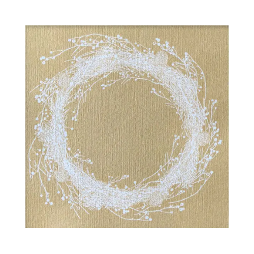 Gold Wreath Dinner Napkin