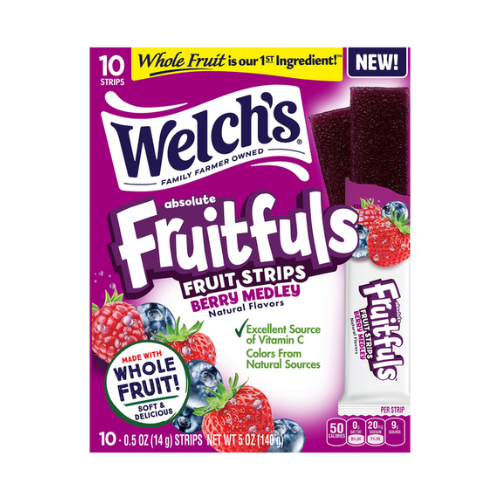 Welch's Fruitfuls Mixed Berry Fruit Strips  10ct