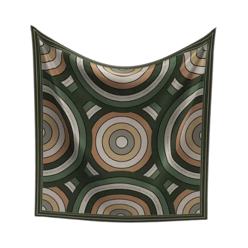 Circles in Olive & Tans Scarf