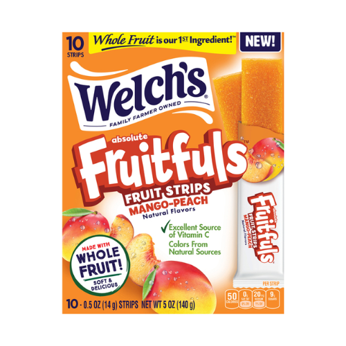 Welch's Fruitfuls Mango Peach Fruit Strips  10ct