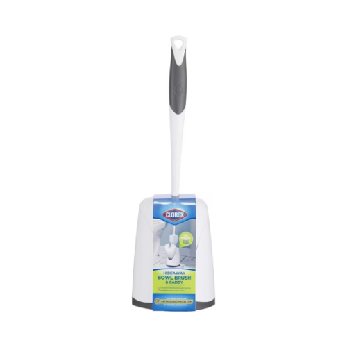 Clorox Toilet Bowl Brush with Hideaway Caddy