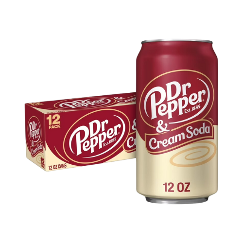 Dr Pepper and Cream Soda Cans 12fl oz x 12 pk