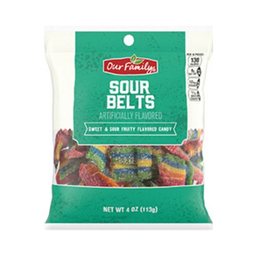 Our Family Sour Belt Candy 4oz